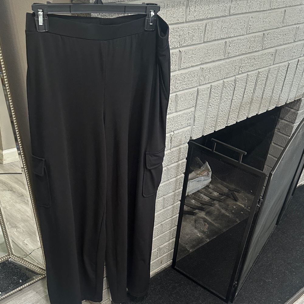 Lisa Rinna Collection Black Cargo Pants